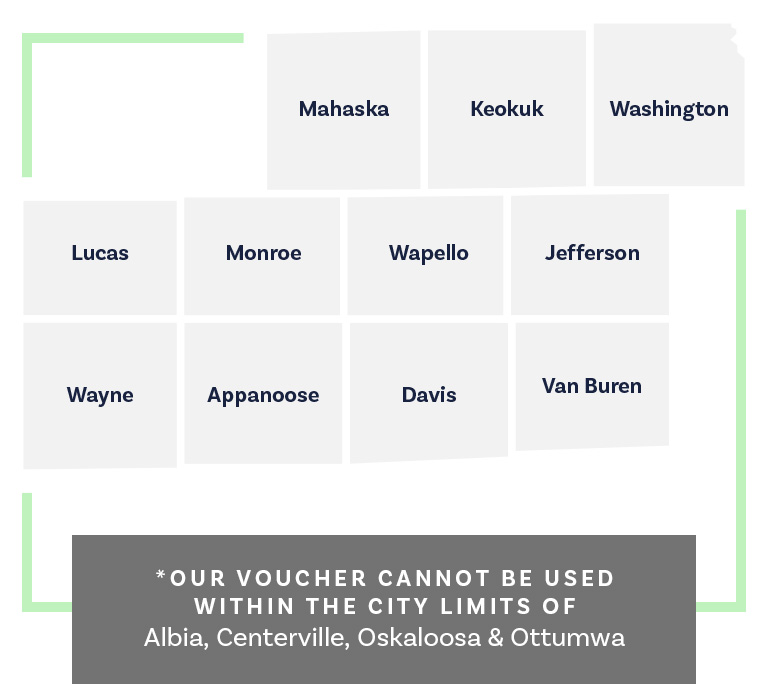 About-Us-Counties Counties served by Area XV